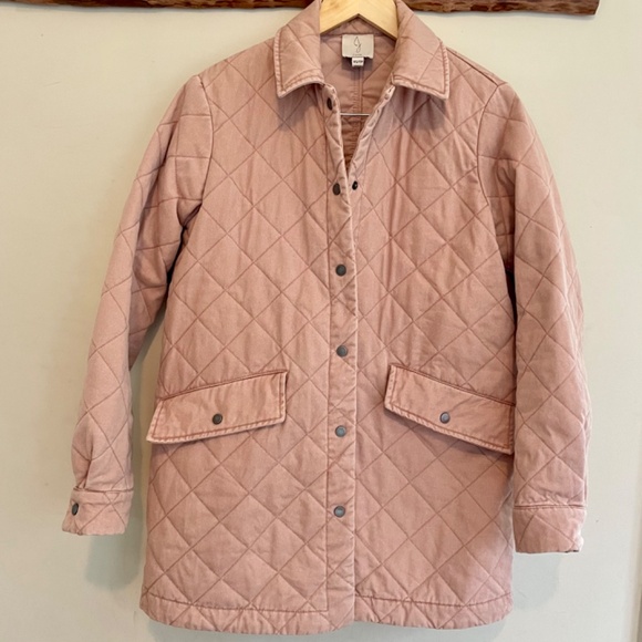 Joie Jackets & Blazers - Joie | Quilted 100% Cotton Fall Barn Jacket Field Chore Coat Pastel Pink